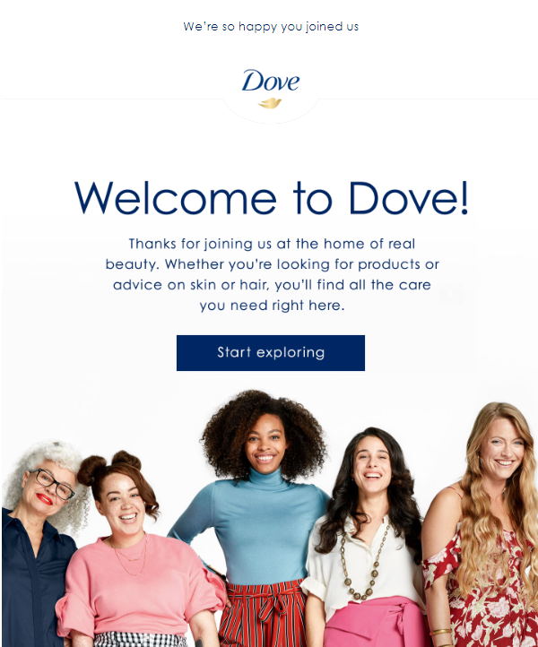 Transactional email from Dove